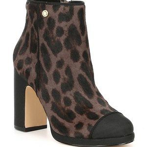 KARL LAGERFELD Lainey Leopard Haircalf Heel Boots